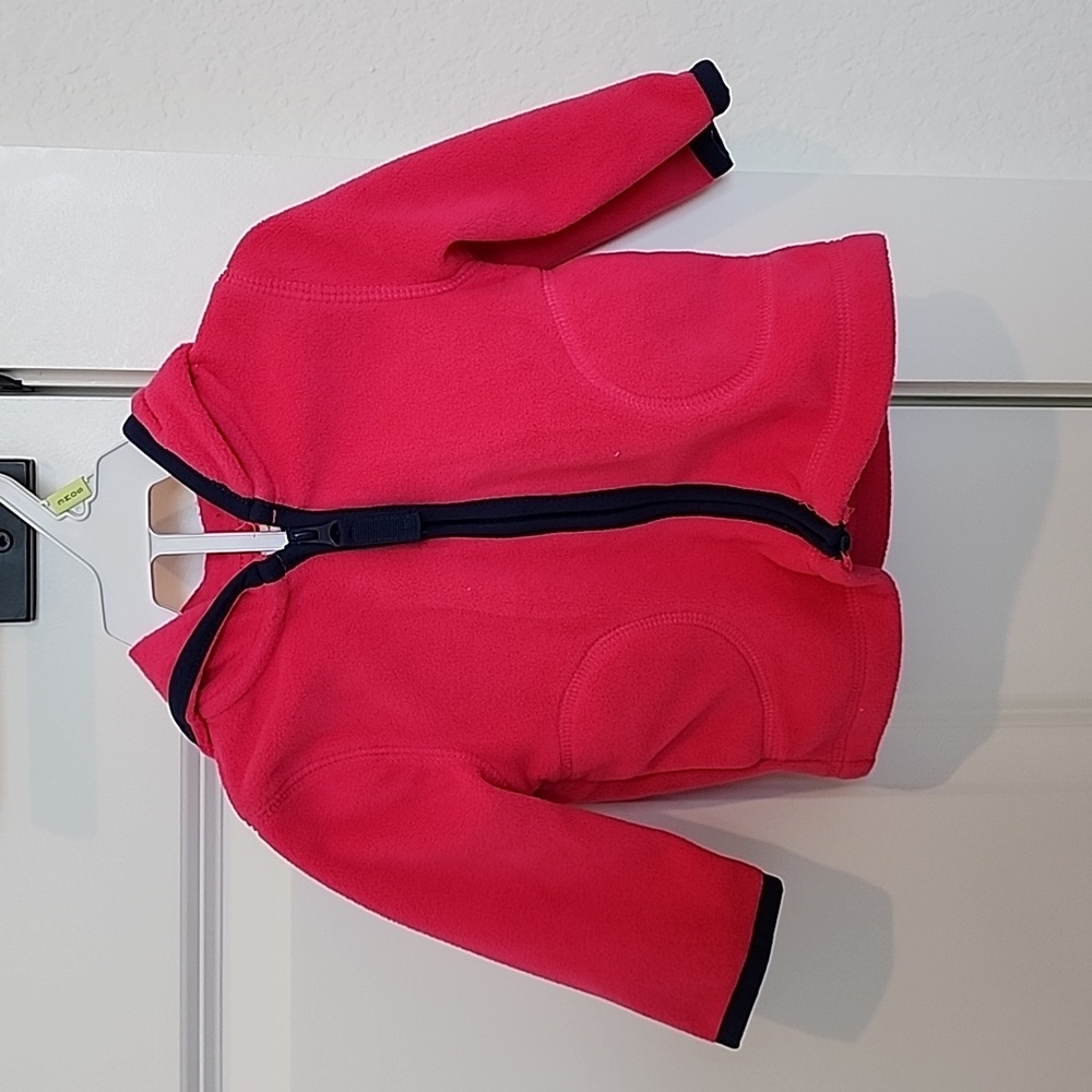 Carters hooded jacket. Baby Girl. Size 3 months. Pink with blue trim